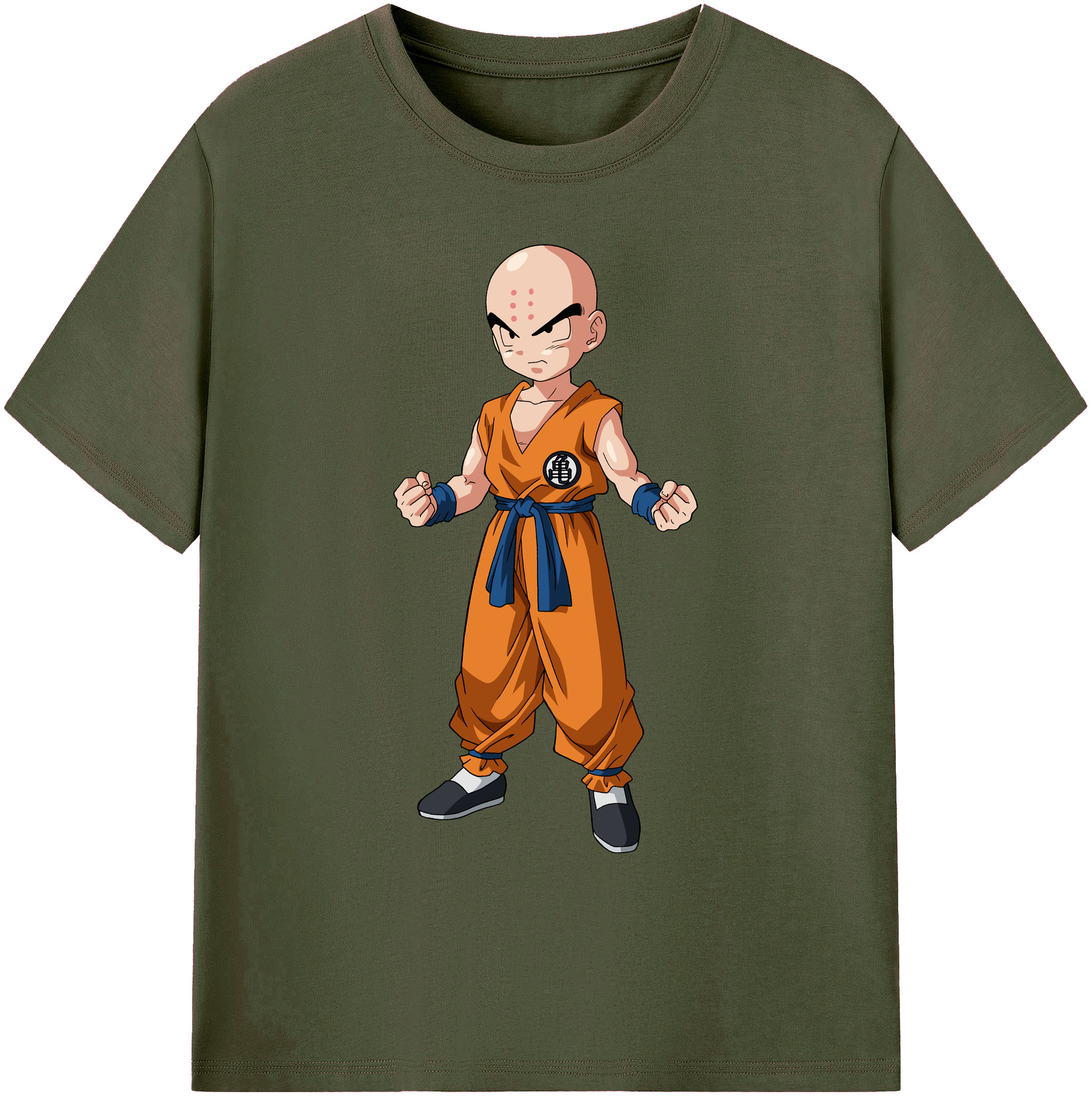 （画像用） ドラゴンボール クリリン DRAGON BALL krillin 綿100％ メンズ半袖Tシャツ｜肌触りやわらか＆通気性